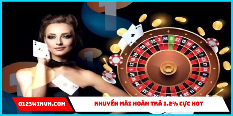 Khuyến mãi hoàn trả 1.2% casino